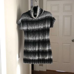 Black and grey sweater dress